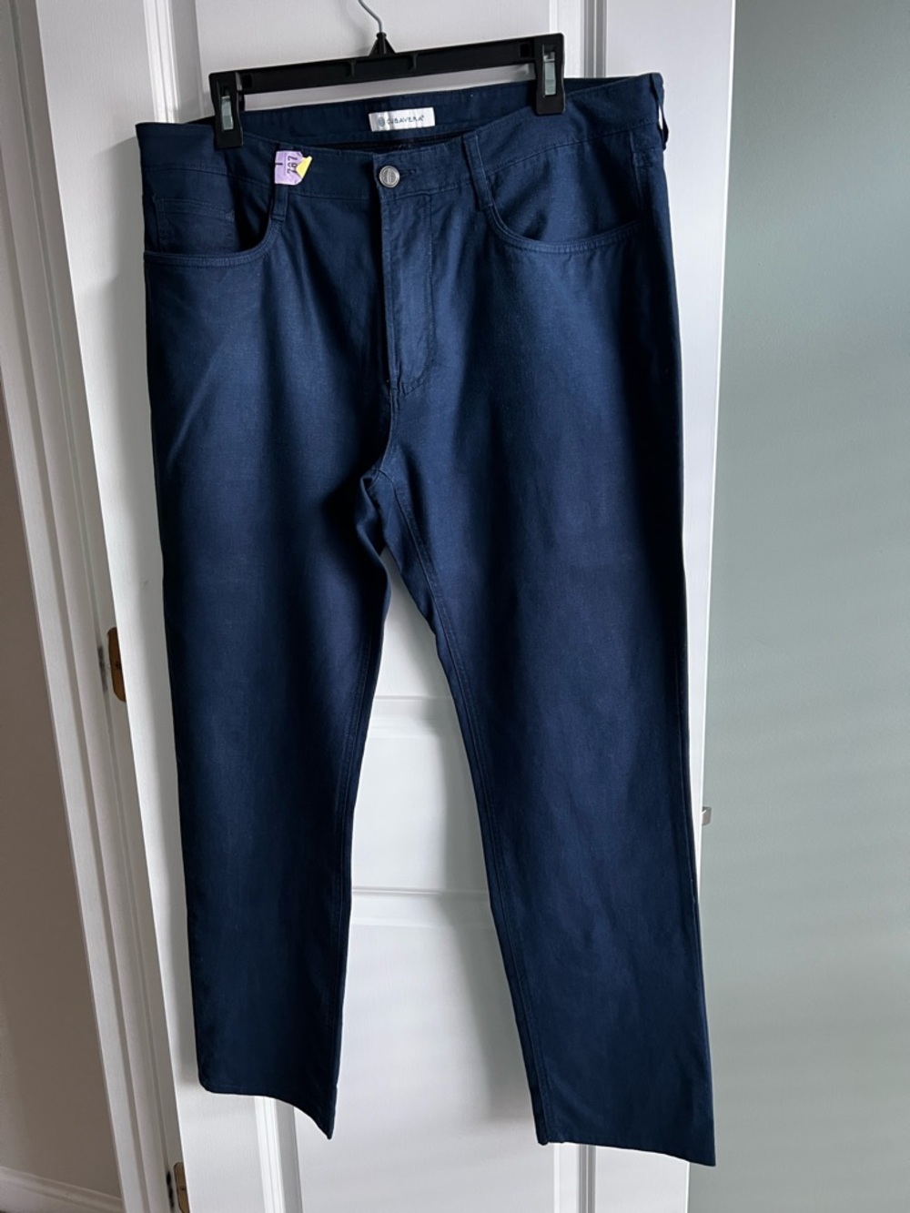 Cubavera Linen Blend Pants Men’s 36x30 Navy Blue Lightweight Casual